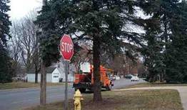 Improved visibility at traffic control sign