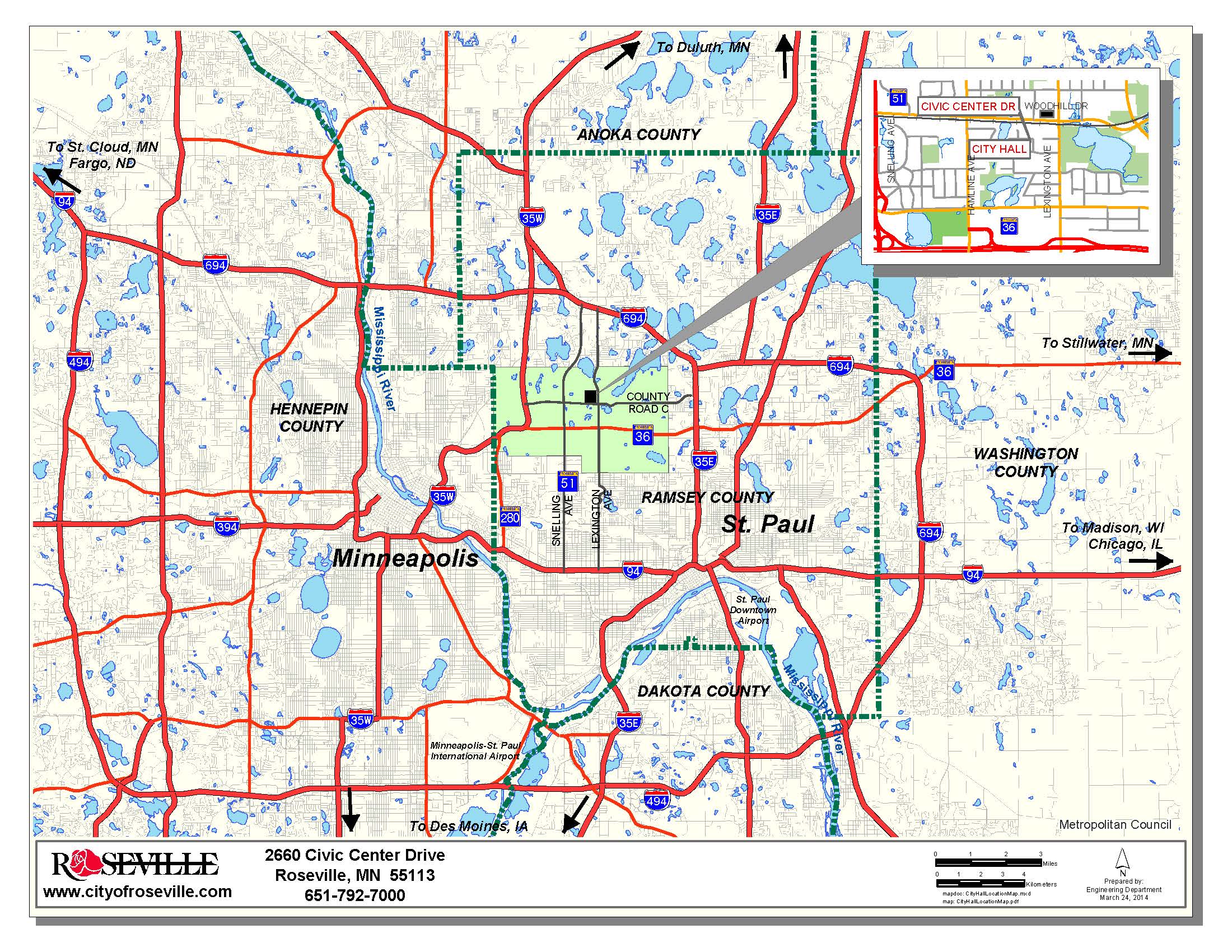 roseville map