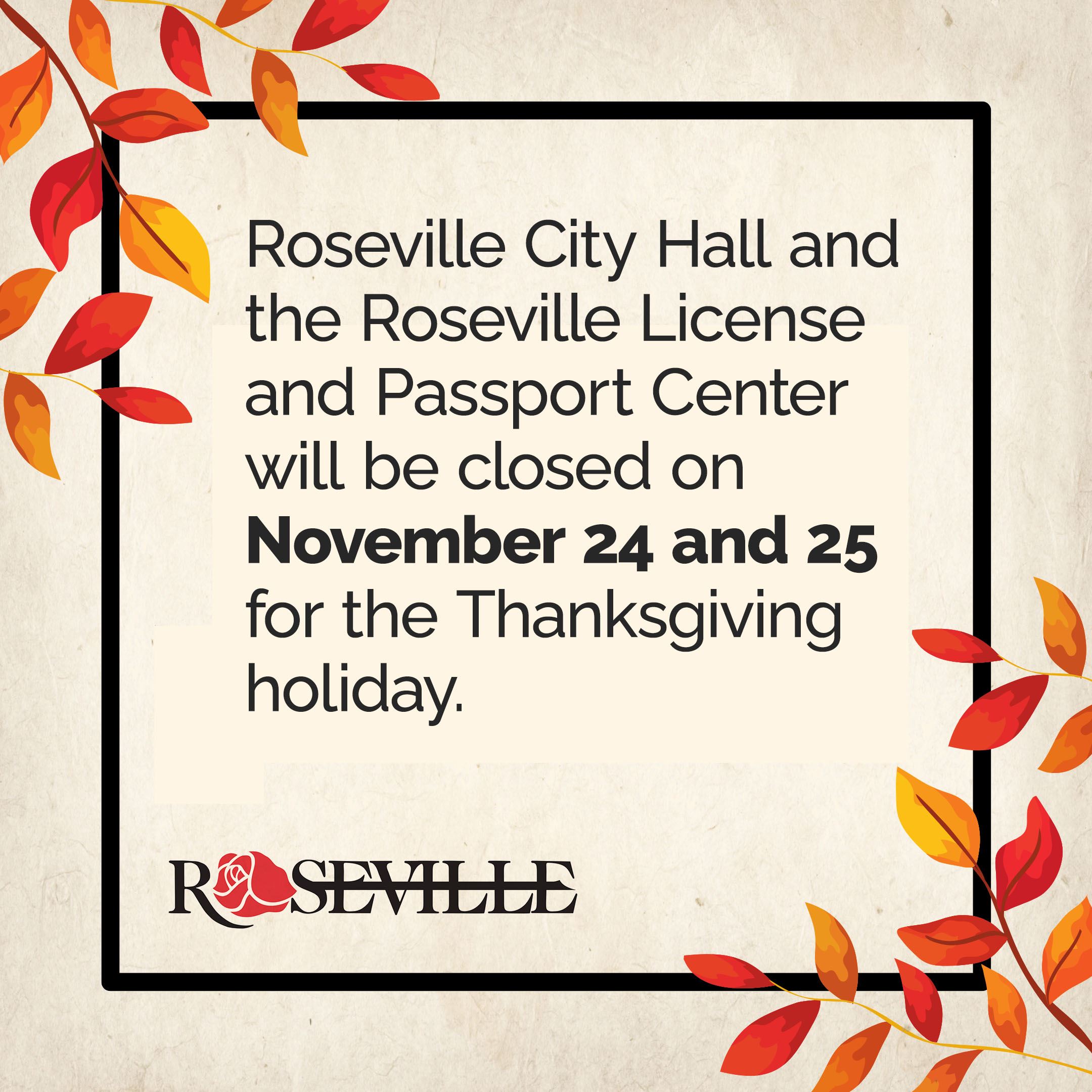 roseville-thanksgiving-closures