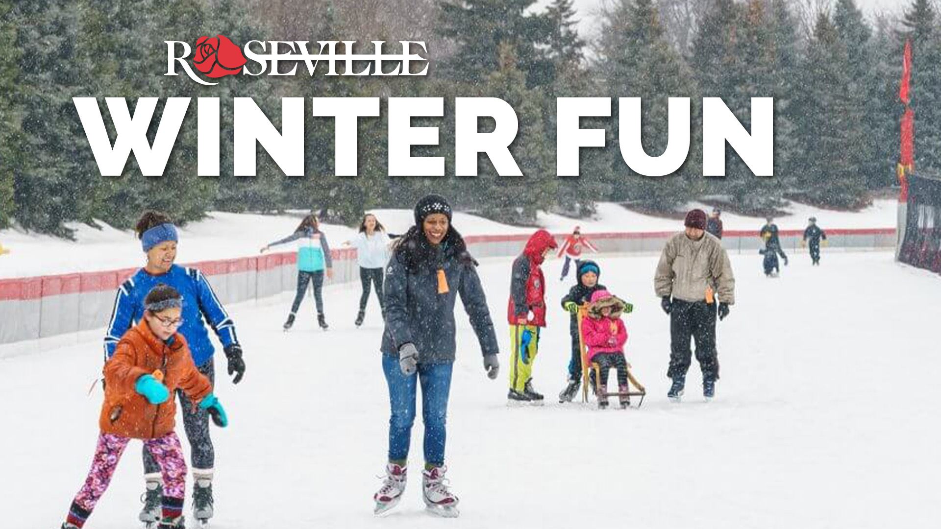 Ice skaters on the MN OVAL.