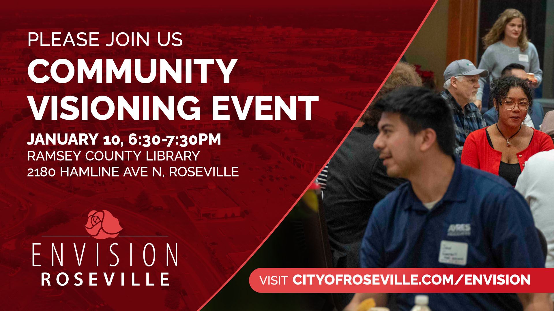Please join us for a community visioning event on January 10.