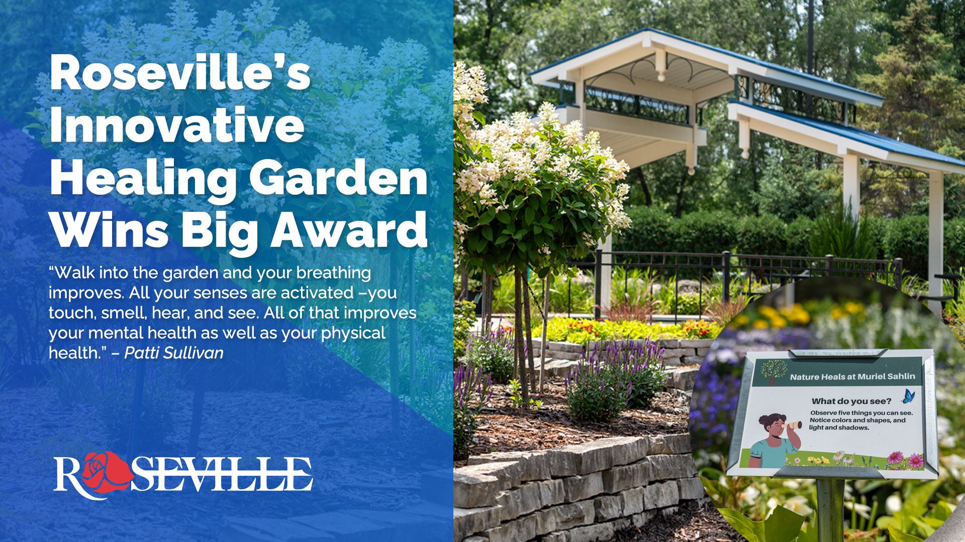 Muriel Sahlin Arboretum’s Healing Garden Wins Award