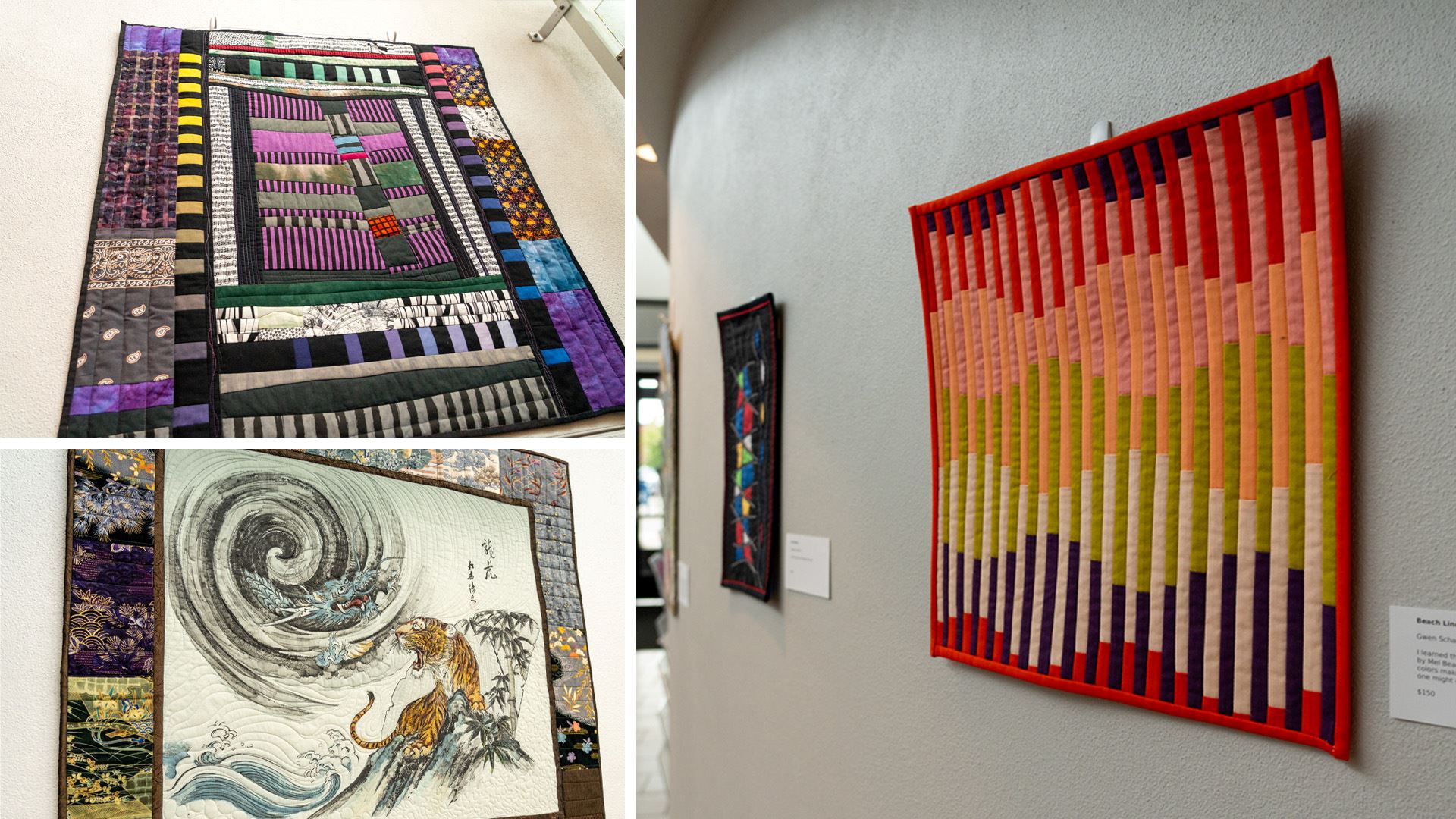 Quilts from the Minnesota Contemporary Quilters.