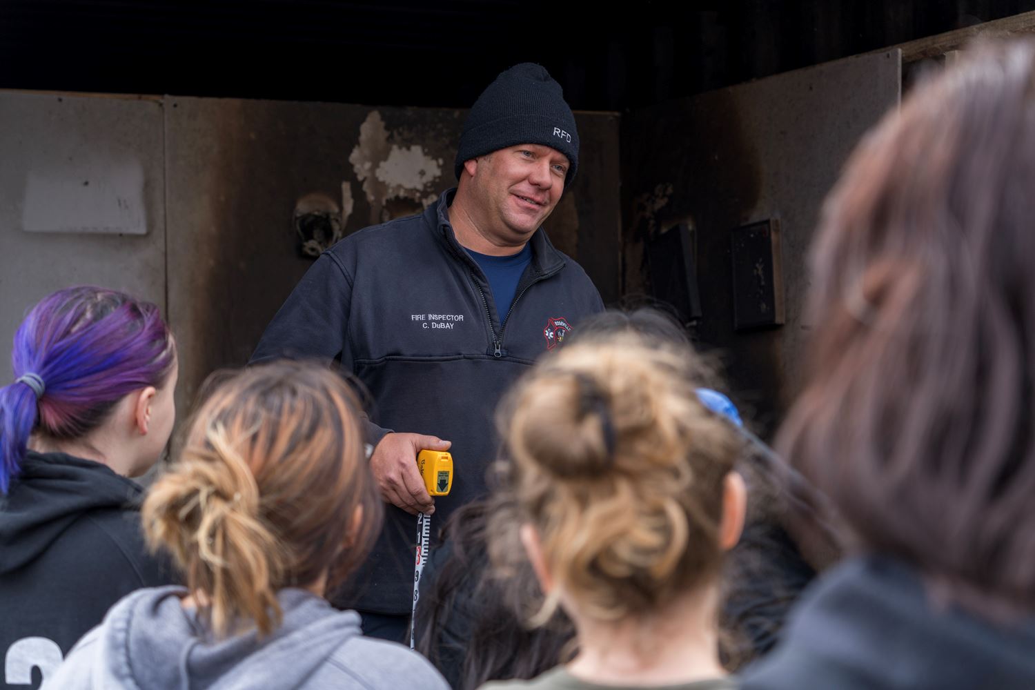 Roseville Fire hosts the Roseville Area High School forensics class