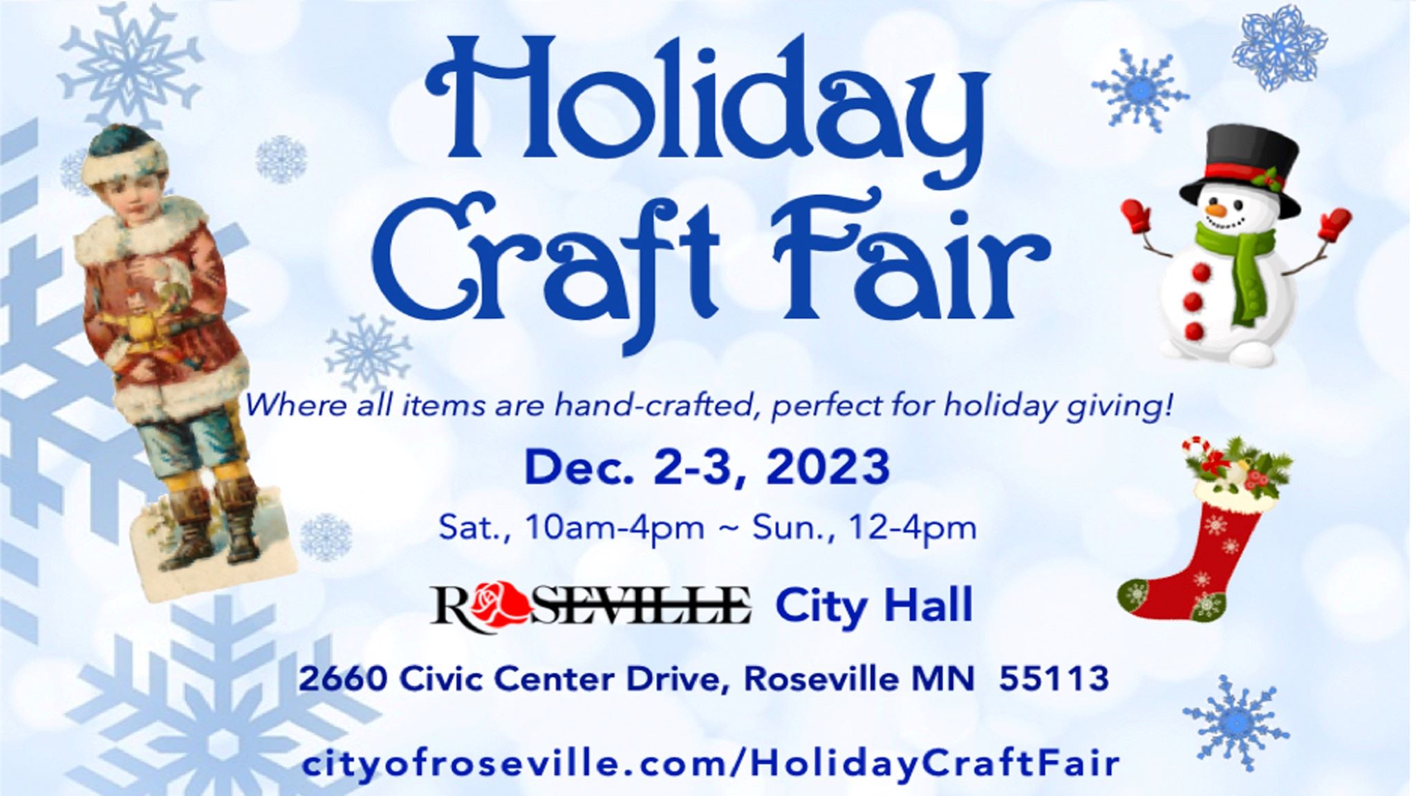 Graphic for the 2023 Holiday Craft Fair