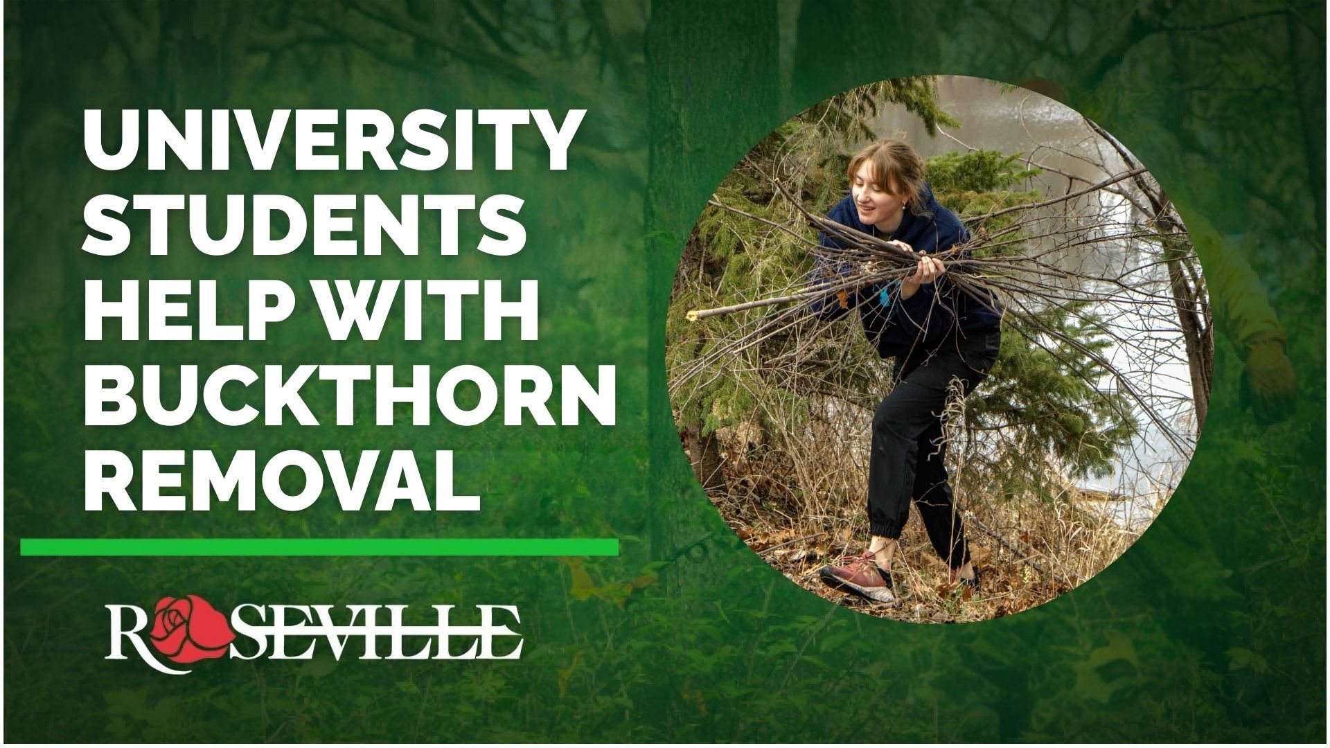 College Students help with habitat restoration at Langton Lake (7)