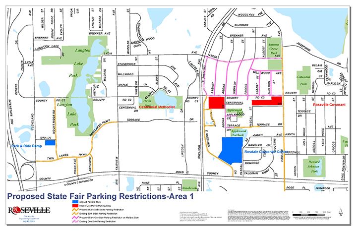 State Fair Parking Restrictions Area 1