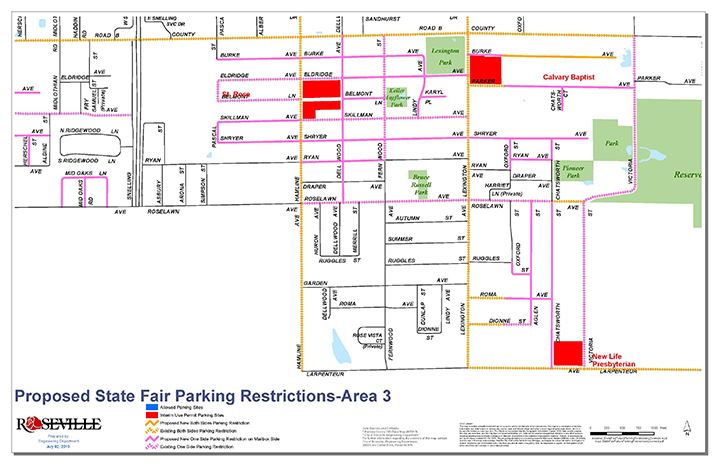 State Fair Parking Restrictions Area 3