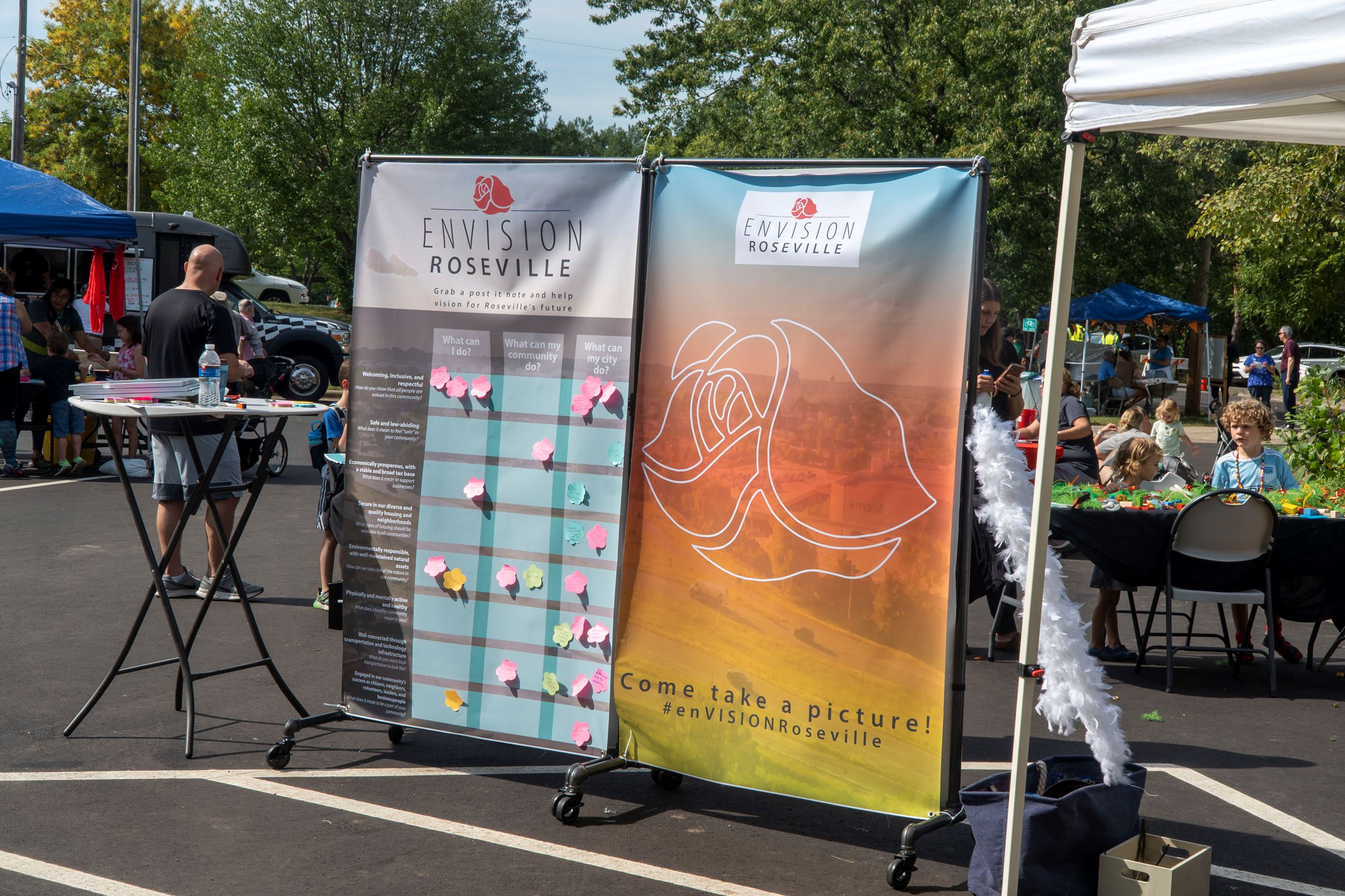 Envision Roseville board at Wild Rice Festival 2022.