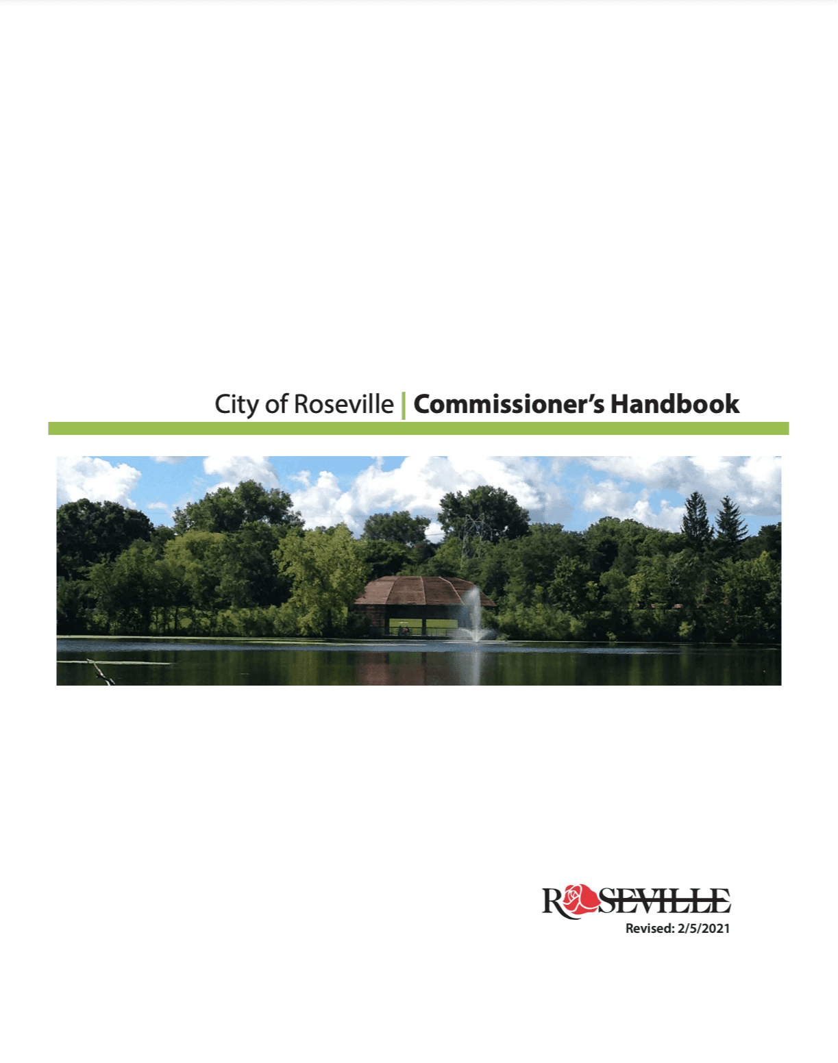 Roseville Commissioner Handbook Front Cover