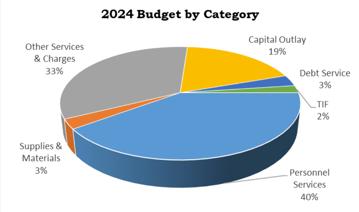 2024 Budget Allocation by category