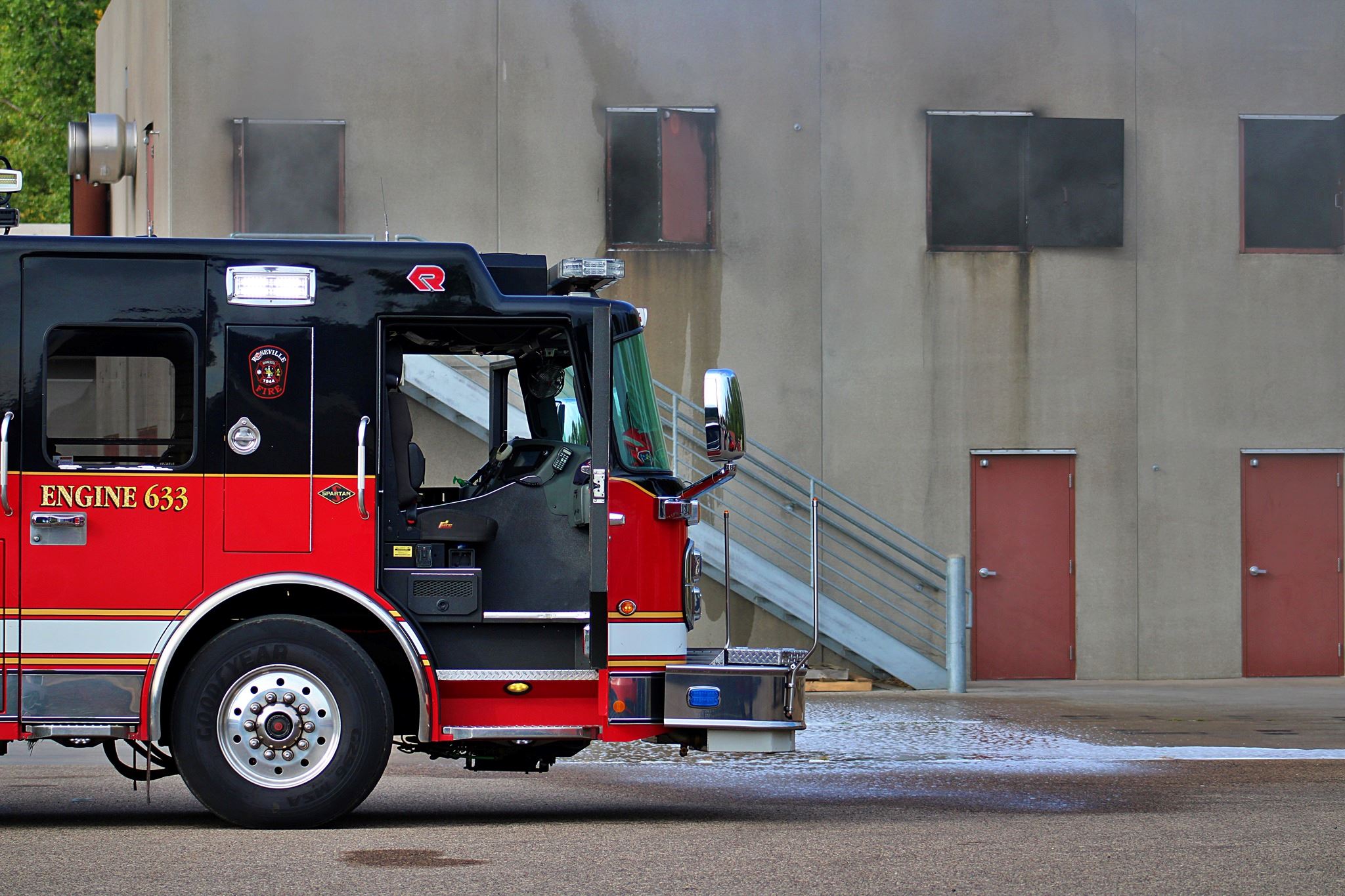 A Roseville Fire Engine