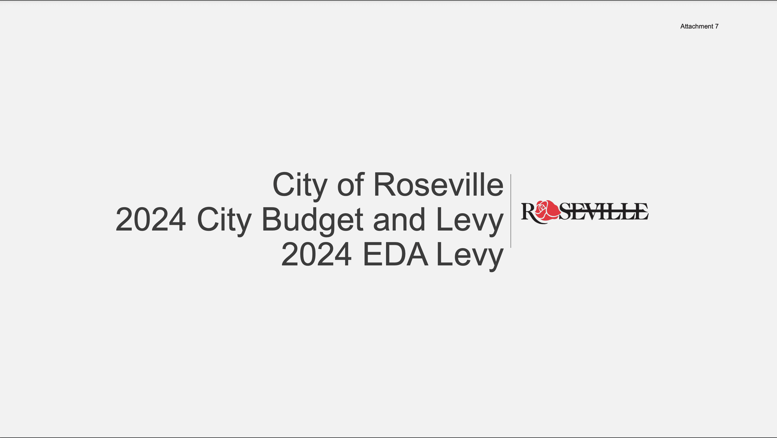 2024 City Budget and Tax Levy and 2024 EDA Levy.