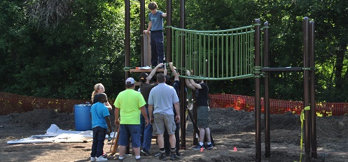 Bruce Russell playground build